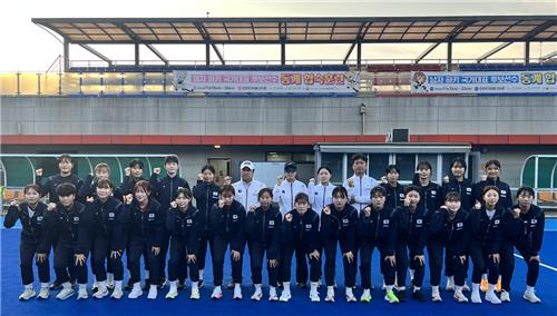 여자 주니어 국가대표 선수단. 사진[연합뉴스]