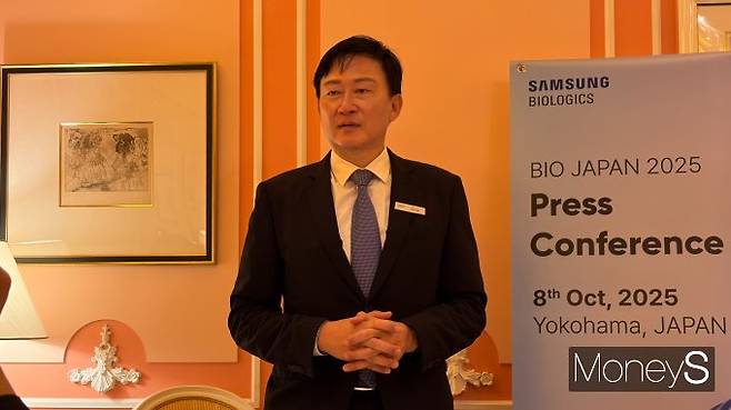 사진은 지난달 바이오재팬 기자 간담회에 참석한 존림 삼성바이오로직스 대표. /사진=김동욱 기자