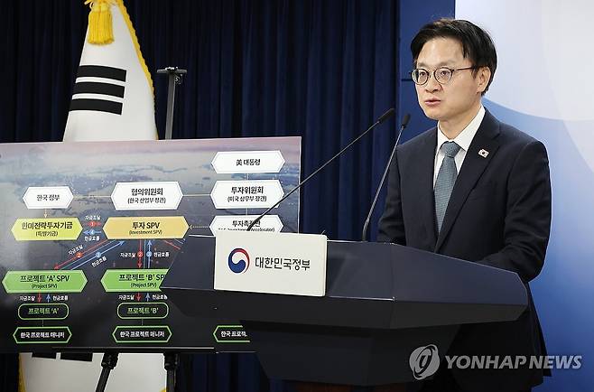 김정관 장관, 한미 관세협상 관련 브리핑 (서울=연합뉴스) 김주형 기자 = 김정관 산업통상부 장관이 14일 서울 종로구 정부서울청사에서 한미 관세협상 팩트시트 및 MOU 관련 브리핑을 하고 있다. 2025.11.14 kjhpress@yna.co.kr