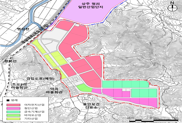 58만 평 규모의 이차전지 산업단지 조성 조감도 상주시 재공