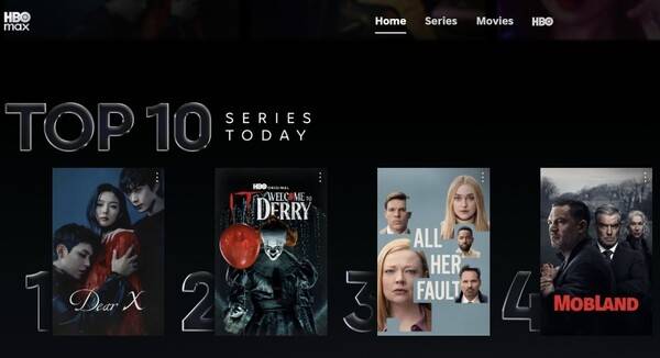 ▲ HBO맥스에서 1위를 차지한 '친애하는 X'