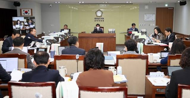 ▲ 교육위원회, 당진·청양·예산·태안 4개 교육지원청을 대상으로 2025년도 행정사무감사 사진-충남교육청 제공