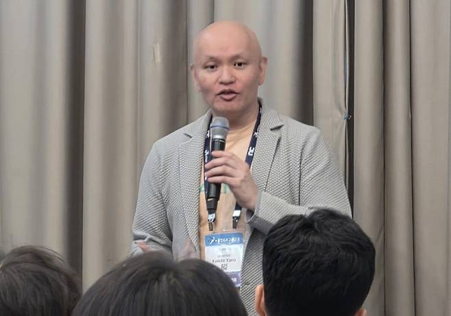 리듬게임 '샤우트' 개발사 엔티엔트의 야노 케이이치(Keiichi Yano) 대표. 사진=박명기