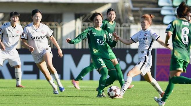 여자 ACL에 참가한 수원FC 위민. (AFC 홈페이지 캡처)