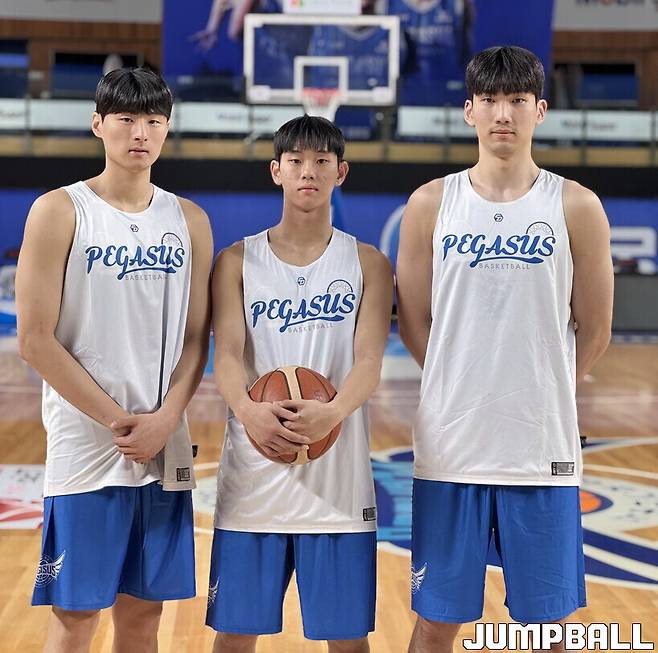 ▲ 한국가스공사 신인 선수 우상현, 양우혁, 김민규(사진 왼쪽부터)