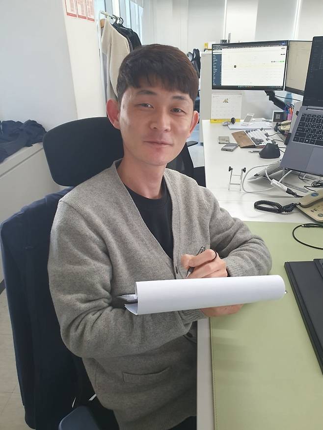 김지섭 차장이 플랫폼 서비스 테스트 현황을 설명하고 있다. 윤현주 기자