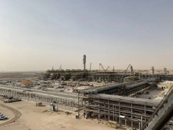 현대건설이 맡은 사우디아라비아의 에탄 회수처리시설 현장.
