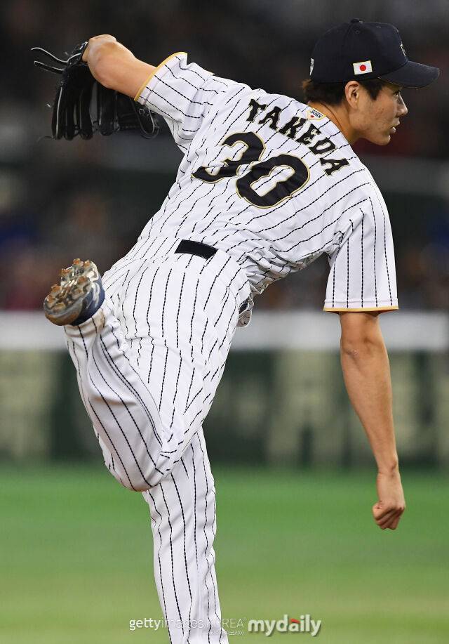 2015년 세계야구소프트볼연맹(WBSC) 프리미어12 대표팀 시절의 다케다 쇼타./게티이미지코리아