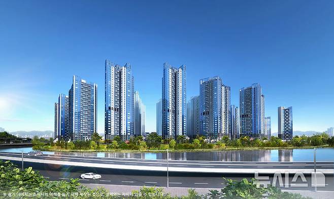 [서울=뉴시스] 반포 래미안 트리니원 투시도.