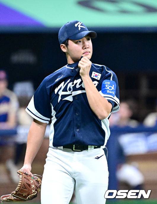 한국 야구 대표팀 정우주. /OSEN DB