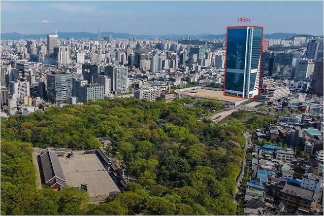 서울시 고시 내용을 바탕으로 만든 세운4구역 건물 가상도