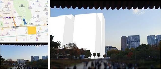 서울시 고시 내용을 토대로 제작한 가상도 모습