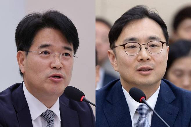 (왼쪽부터) 박재억 수원지검장, 송강 광주고검장.