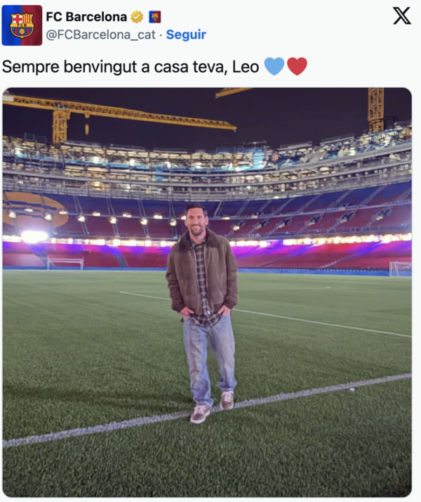 리오넬 메시. 바르셀로나 SNS 캡처
