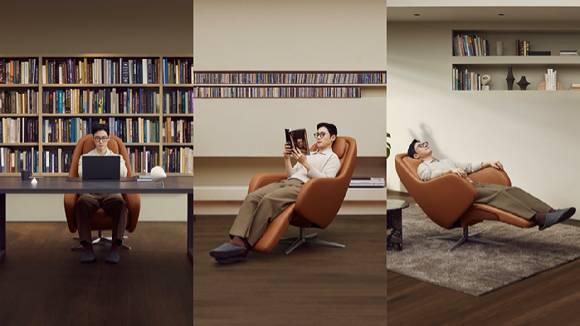 코웨이의 비렉스 트리플체어 안마의자. [사진=코웨이]