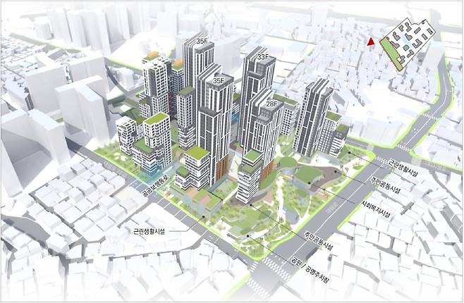 대림동 855-1번지 일대 대림1구역 주택정비형 재개발사업 조감도