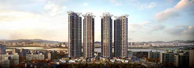 여의도 대교아파트의 신규 단지 ‘래미안 와이츠’ 투시도. [삼성물산 제공]