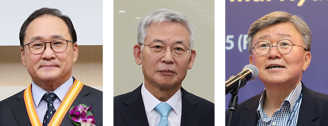 김예동(왼쪽부터)·오희목·송철화 과학기술연합대학원대(UST) 명예교수 [UST 제공]