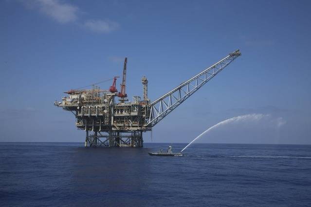 이스라엘 동지중해 연안 천연가스전 타마르. 2021.04.27