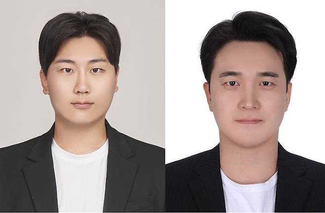 [진주=뉴시스]경상국립대학교 성재경 교수 연구팀.사진 왼쪽부터 대학원생 김석진 씨, 성재경 교수.(사진=경상국립대 제공).2025.11.17.photo@newsis.com *재판매 및 DB 금지