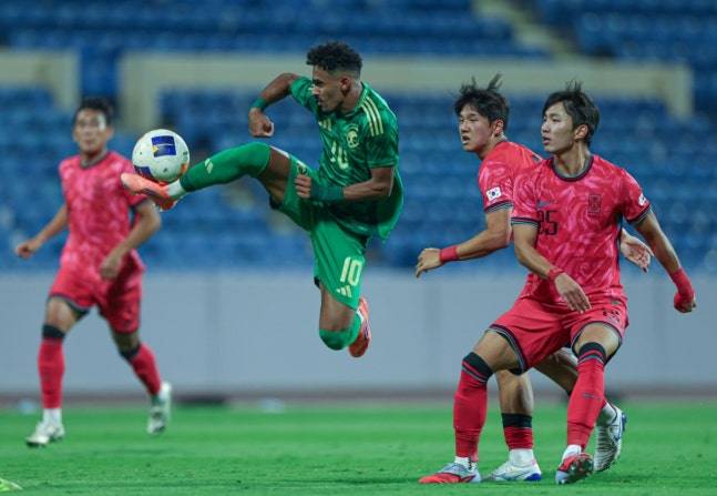 지난달 10일(한국시간) 사우디아라비아에서 열린 한국과 사우디의 23세 이하(U-23) 대표팀 간 경기 모습. /사진=사우디아라비아축구협회 SNS 캡처