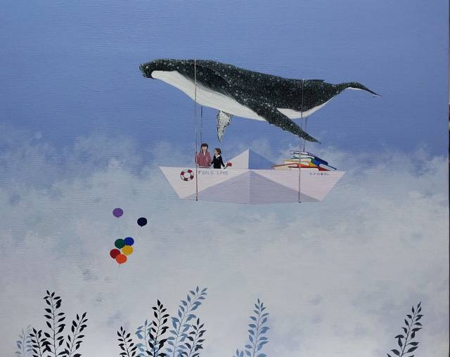 한창현, 하늘바다, Acrylic on canvas