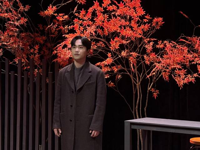 연극 '붉은 낙엽' 연습 장면. 동서대 연기과 제공