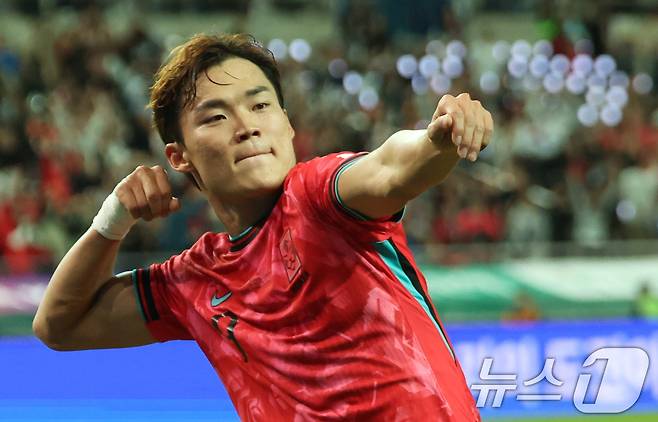 축구대표팀 공격수 오현규. /뉴스1 ⓒ News1 김명섭 기자
