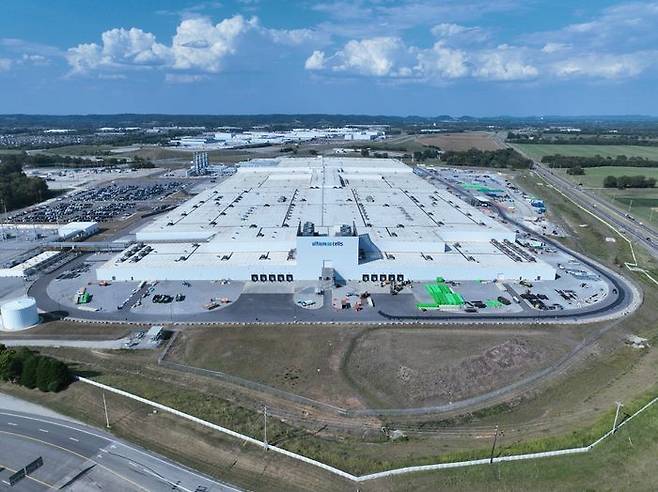 LG에너지솔루션과 GM이 미국 테네시주 스프링힐에 설립한 배터리 합작공장. ⓒLG에너지솔루션