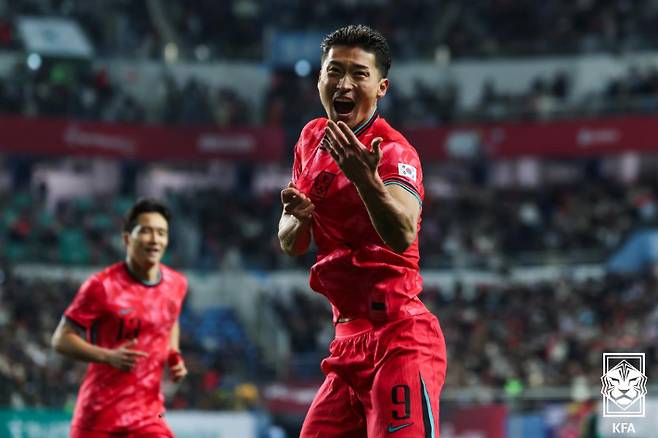 돌아온 조규성. 대한축구협회