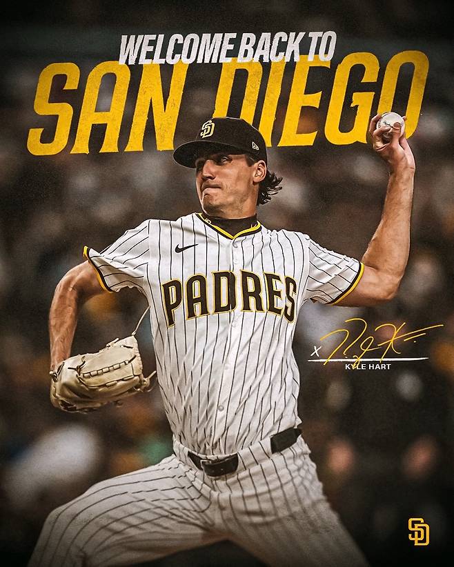 카일 하트. 사진=샌디에이고 파드리스 구단 SNS