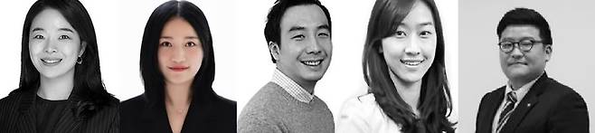 (왼쪽부터)김도영 CJ올리브영 뷰티MD 사업부장, 김수주 CJ올리브영 헬시라이프MD 사업부장, 오윤동 , CJ 4DPLEX Immersive Studio담당, 장나윤 CJ제일제당 식품 Protein 사업담당, 정인지 CJ대한통운 O-NE기획담당.(CJ 제공)