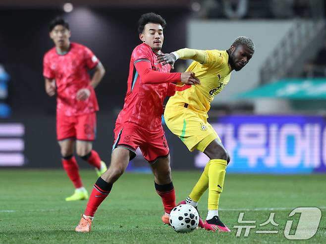 홍명보호가 결과에 비해 경기력은 다소 아쉬웠다는 지적을 받았다. 2025.11.18/뉴스1 ⓒ News1 박지혜 기자