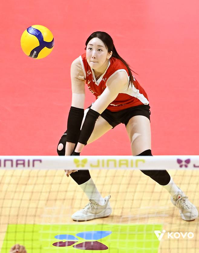 리시브하는 고예림. 제공 | 한국배구연맹
