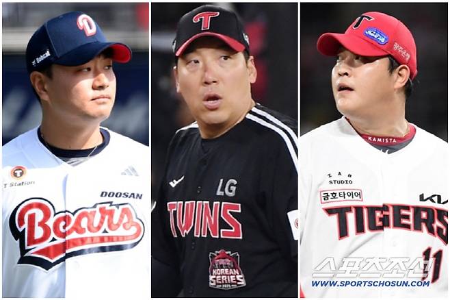 왼쪽부터 FA 이영하, 김현수, 조상우. 모두 같은 에이전시 소속이다. 스포츠조선DB