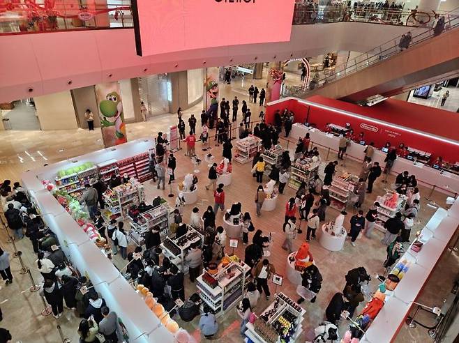 19일 잠실 롯데월드몰 1층 닌텐도 팝업스토어 전경. 박재현 기자