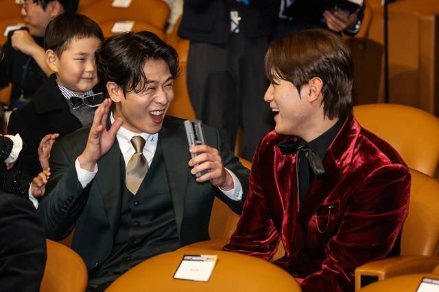 그동안 남다른 우정을 쌓은 박찬호와 김도영. 사진=KIA 제공