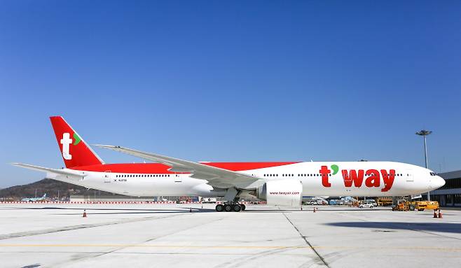티웨이 B777-300ER 항공기. /사진=티웨이항공