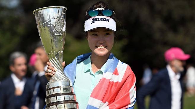 에비앙 챔피언십에서 생애 첫 메이저 우승을 차지한 그레이스 김. [사진=LPGA]