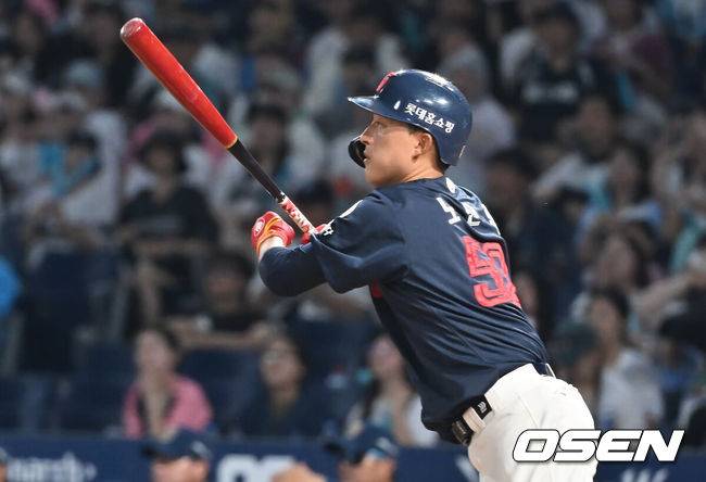 [OSEN=창원, 이석우 기자] 롯데 자이언츠 노진혁 023 2025.08.22 / foto0307@osen.co.kr