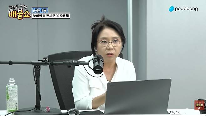 노영희 변호사가 유튜브 채널 ‘매불쇼’에 출연해 민희진 전 어도어 대표의 입장을 대변했다. 유튜브  채널 ‘매불쇼’ 영상 캡처