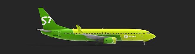 러시아 최대 민간항공사인 S7의 보잉737 항공기. 지난 12일 처음으로 북한 영공을 통과해 운항했다. (출처: 뉴시스)