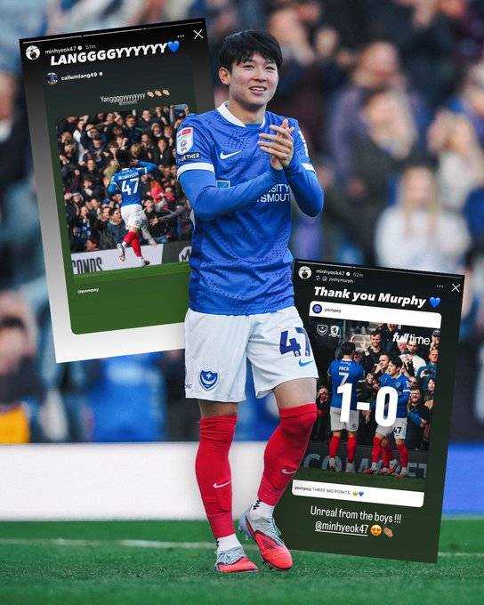 포츠머스에서 임대 활약 중인 양민혁. /사진=포츠머스