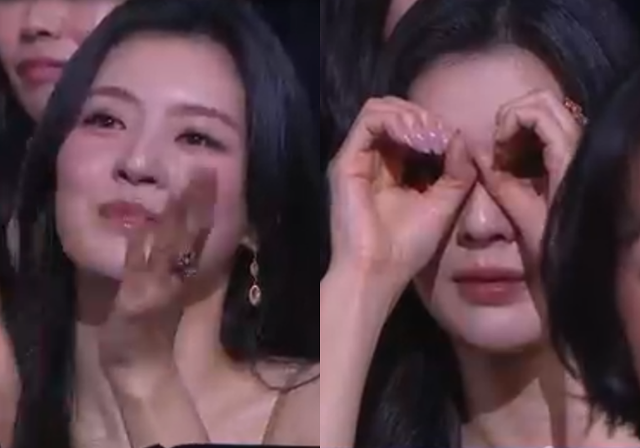 배우 이선빈이 지난 19일 열린 제46회 청룡영화상에서 시상자로 무대에 오른 이광수의 등장에 재치있는 반응을 보였다. KBS2 '청룡영화상' 방송 캡처