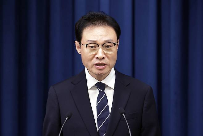 이규연 대통령실 홍보소통수석. 대통령실사진기자단