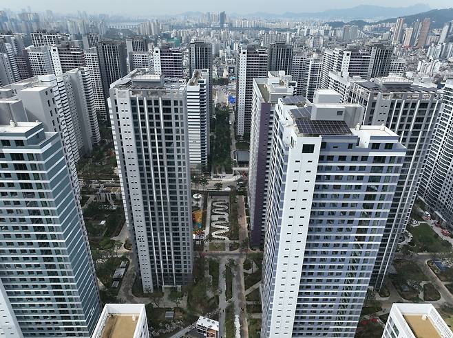 서울 강동구 올림픽파크포레온 단지 모습. [연합]