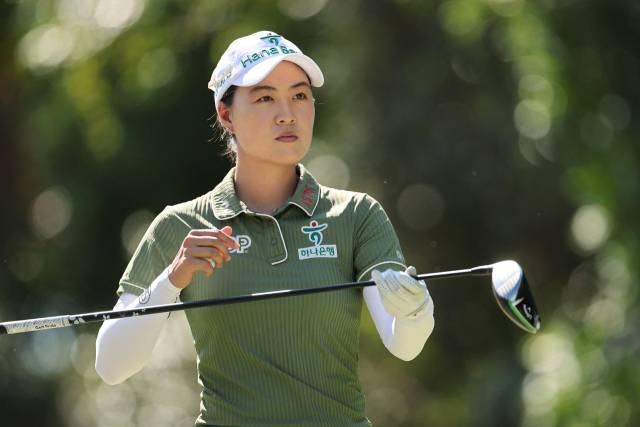 연습 라운드를 하고 있는 이민지. 사진 제공=AFP연합뉴스