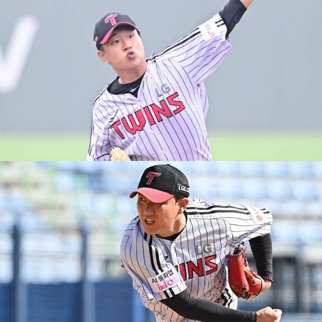 LG 시절 김주완(위쪽)과 김영준. /사진=OSEN 제공