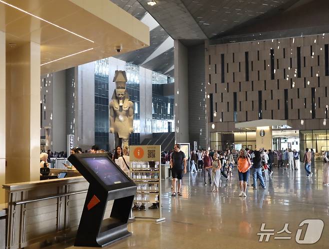 이집트 대박물관(GEM) 로비 ⓒ 뉴스1 김정한 기자
