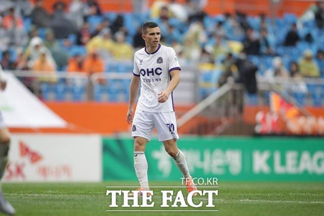 물오른 득점 감각을 보이고 있는 ‘유키치(안양)’./K리그
